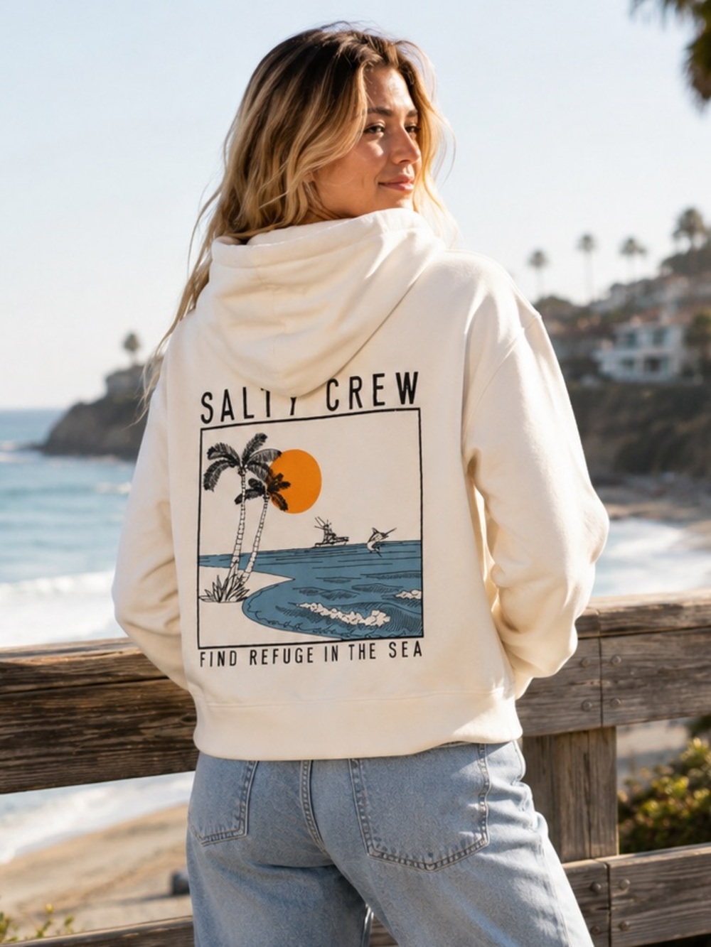 Salty Crew The Good Life Premium Hoody  in Bone